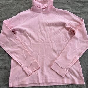 L.L Bean Women’s Pink Turtleneck Base Layer Long Sleeve Shirt Preppy